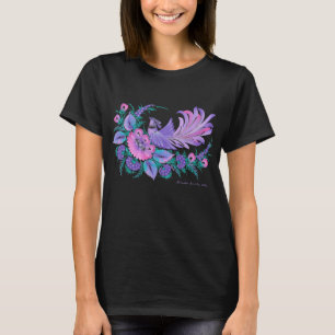 Camiseta Aquarelas de arte popular ucraniano Petrikivka ass