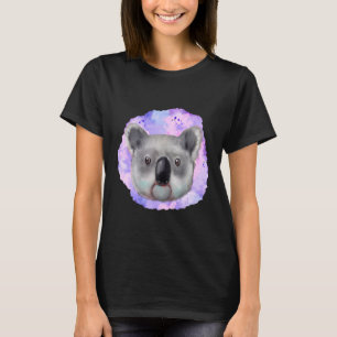 Camiseta Aquarelas Ursos Koala Rosto Roupas Pastel Koala