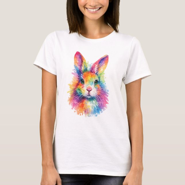 Camiseta Aquarell Hase T-Shirt - Pastell (Frente)