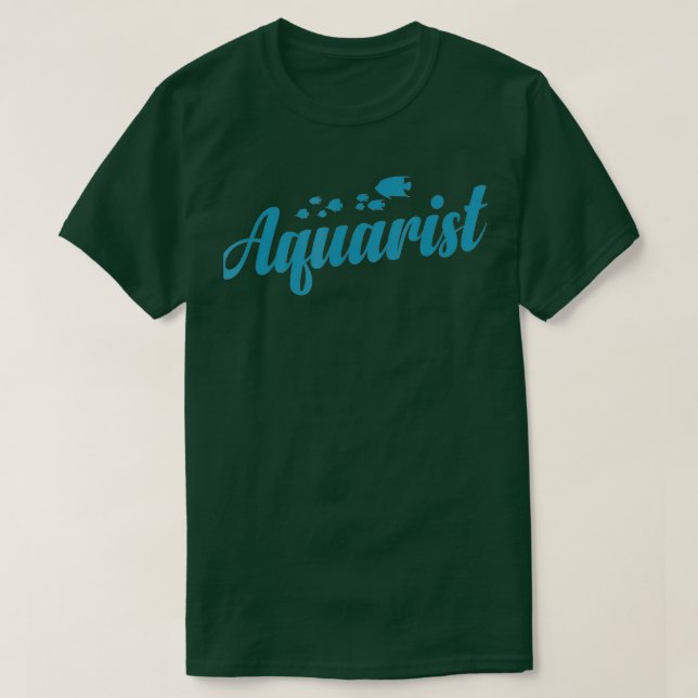 Camiseta Aquário Aquarista Azul Bonito (Frente do Design)
