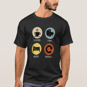 Camiseta Aquário Aquarista Comer Dormir Peixe Repetir Aquar
