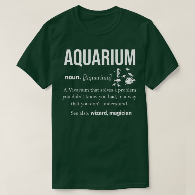 Camiseta Aquário Aquático Aquático de Aquário - Pesca 3 (Frente do Design)