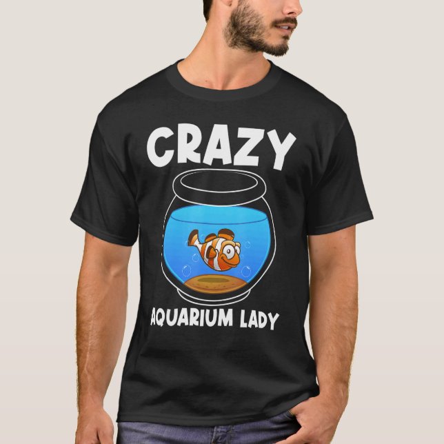 Camiseta Aquário Bastante Para Mulheres Tanque Aquarista Mã (Frente)