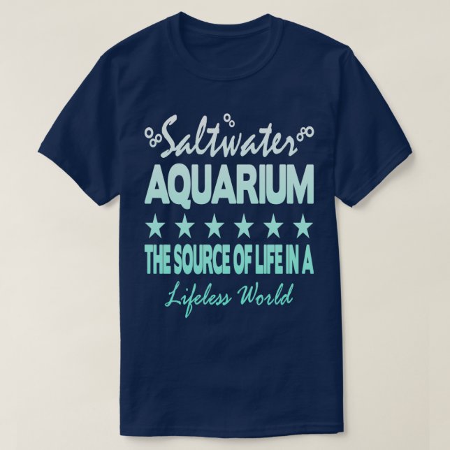 Camiseta Aquário de água salgada 4 (Frente do Design)