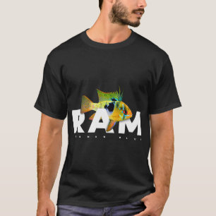 Camiseta Aquário de Criador de Peixes Ram Azul Alemão