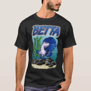 Camiseta Aquário de Peixe Betta Fofo para Aquaristas