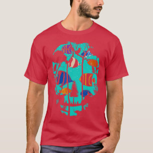 Camiseta Aquário de peixes-crânio