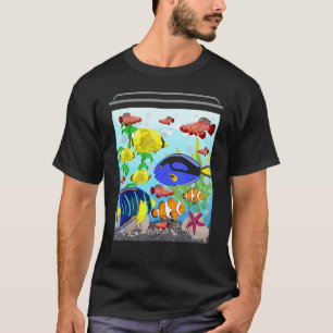 Camiseta Aquário de Peixes Tropicais Tanque Vida Marinha Aq