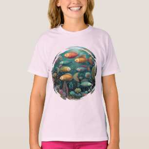 Camiseta Aquário Fantasia Peixes Caprichosos Infantil