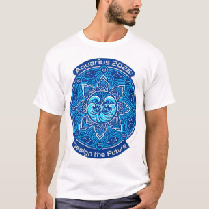 Camiseta Aquário Mandala do Zodíaco 2026 Astrologia Futur