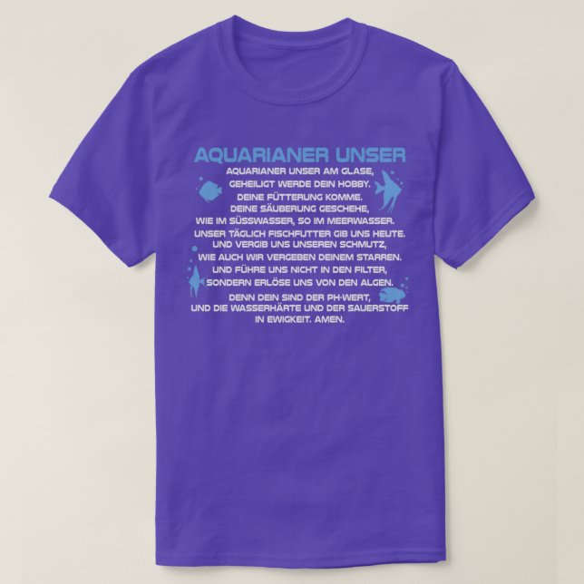 Camiseta Aquário Nosso Peixe Ornamental Orador De Aquário E (Frente do Design)