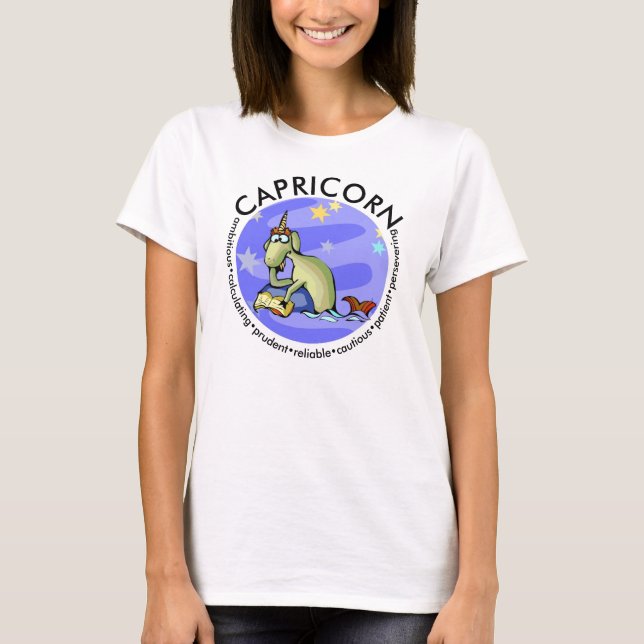 Camiseta Aquário personalizável traça o cartoon bonito Zodi (Frente)