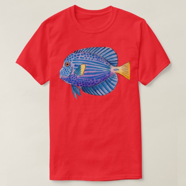 Camiseta Aquário Púrpura Peixes de Cantores de Aquário (Frente do Design)