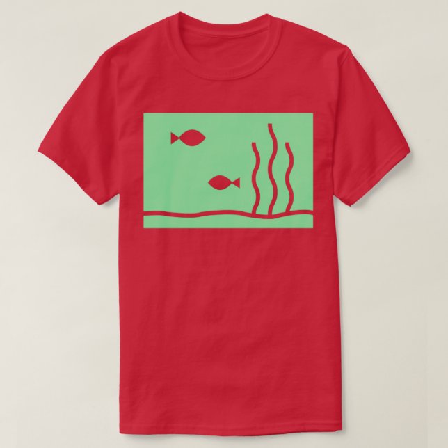 Camiseta Aquário simples verde (Frente do Design)