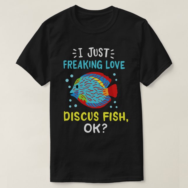 Camiseta Aquários de Peixes de Disco (Frente do Design)