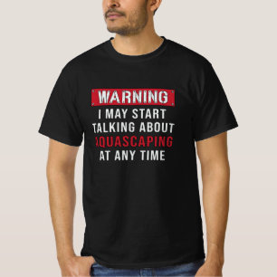 Camiseta Aquarista Aviso Aquascapim Aquário Aquário Aquário