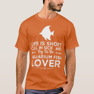 Camiseta Aquarium Fish Lover Design Funny Engraçado Para Pr