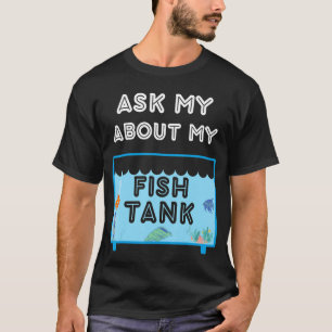Camiseta Aquarium Saltwater Fish Tank Men Nerd Mulheres Aqu