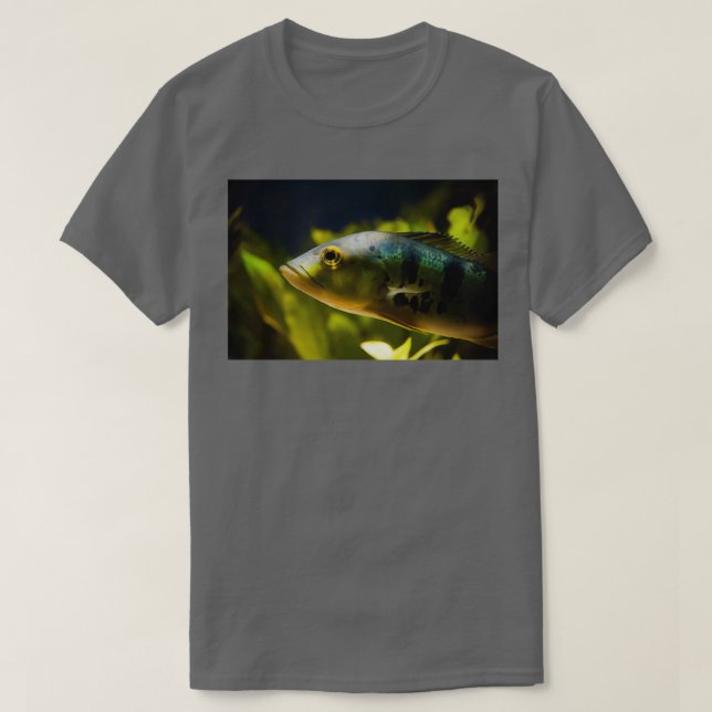 Camiseta Aquarium striped fish portrait (Frente do Design)