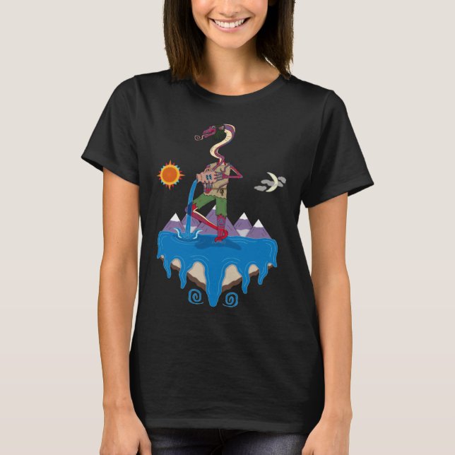 Camiseta Aquarius Astrology Cosmic Trippy (Frente)