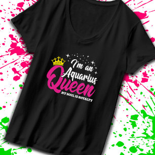 Camiseta Aquarius Birthday Queen Astrology Janeiro