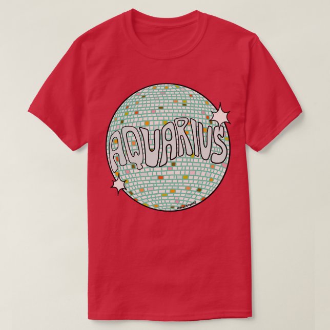 Camiseta Aquarius Disco Ball (Frente do Design)