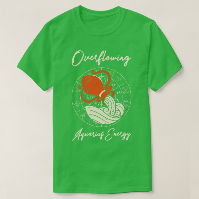 Camiseta Aquarius Energy Astrology Overfufling Constellatio (Frente do Design)