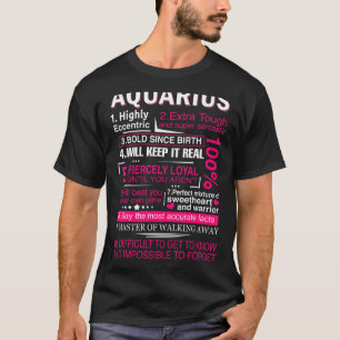 Camiseta Aquarius for Women Zodiac Jan Febraury Aniversário