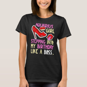 Camiseta Aquarius Girl Horoscope Heels Stepday Li