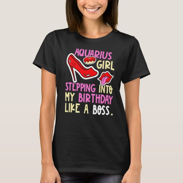 Camiseta Aquarius Girl Horoscope Heels Stepday Li (Frente)