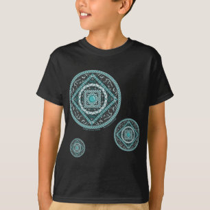 Camiseta Aquarius Mandala Kid e Baby Dark Shirt