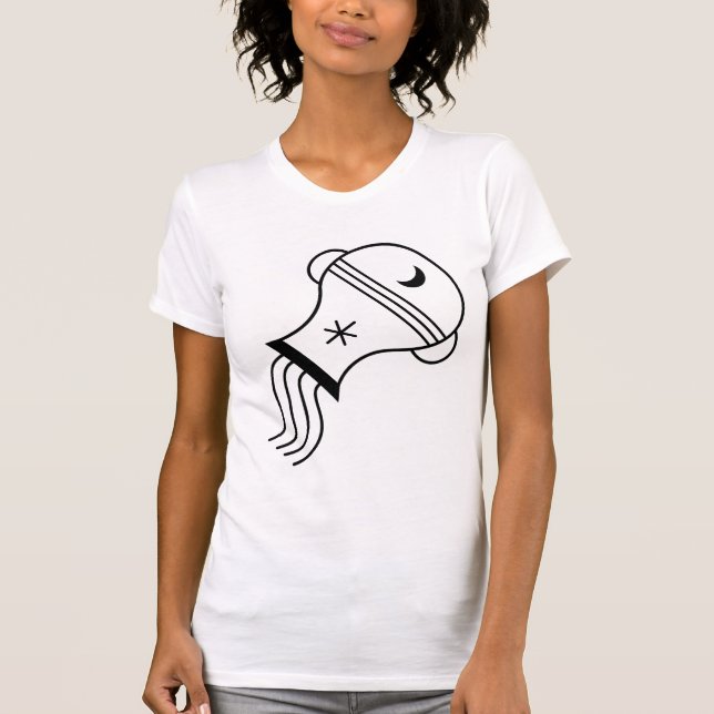 Camiseta Aquarius, o bearer-d'água, sinal de estrela gráfic (Frente)