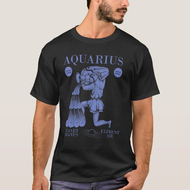 Camiseta Aquarius Planet Uranus Elemento Ar 3 (Frente)