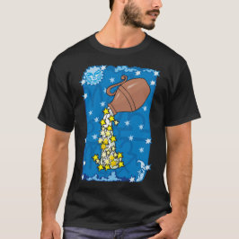 Camiseta Aquarius Vase lança estrelas de água no céu noturn
