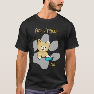 Camiseta Aquarius Zodiac - Sinal de Cat Astrologia Gatinhos