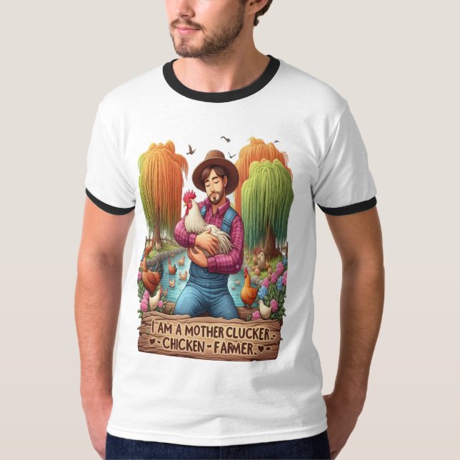 Camiseta Aquecedor de Frango da Mãe de Cor da Água (Frente)