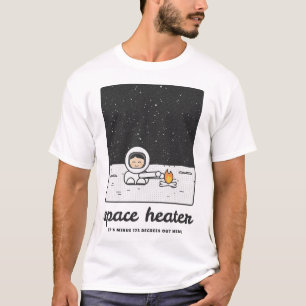Camiseta Aquecedor Espacial Astronauta Divertido Fogueira