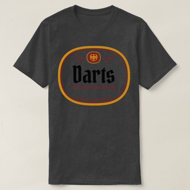 Camiseta Aquecedores com raspagem de dardos design de vinta (Frente do Design)