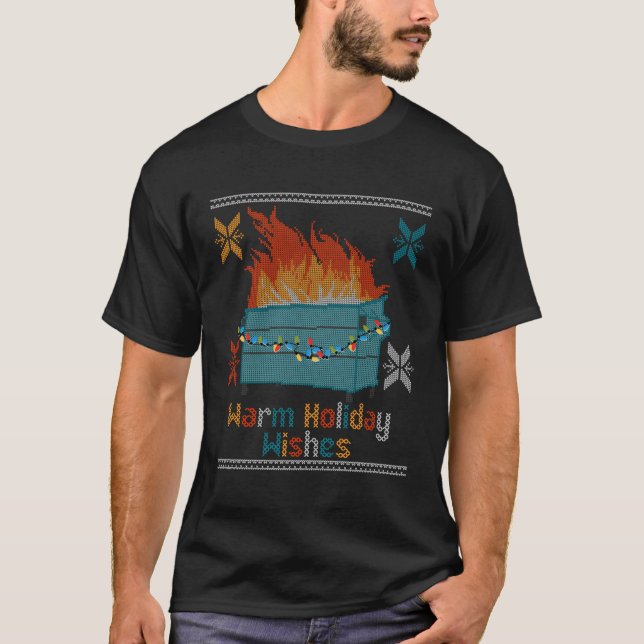 Camiseta Aquecimento Feio Desperta Fogo Idiota (Frente)