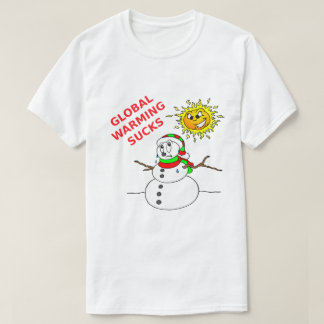 Camiseta Aquecimento Global Cheira A Derreter Snowman