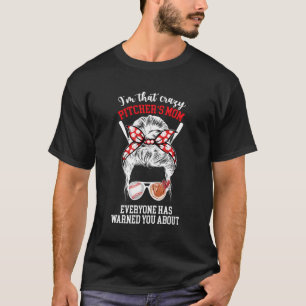 Camiseta Aquela Louca Jogadora De Beisebol Mãe De Uma Pitc