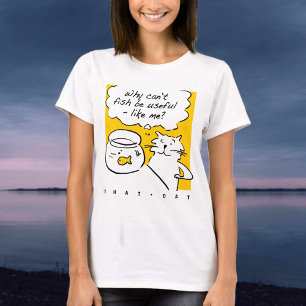 Camiseta Aquele gato e o peixe Goldfish