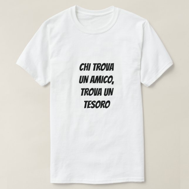 Camiseta Aquele que encontra um amigo encontrou um tesouro (Frente do Design)