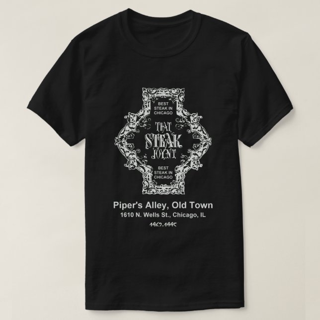 Camiseta Aquele restaurante Steak Joynt, Chicago, IL (Frente do Design)