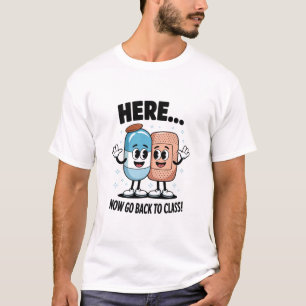 Camiseta Aqui Agora Volte Para A Aula Enfermeira Escolar Pr