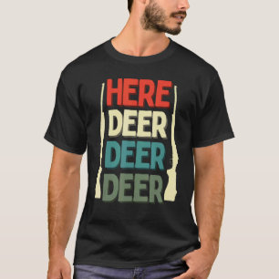 Camiseta Aqui Caçador de Cervos Arma Caça Cervos Pesca Vint