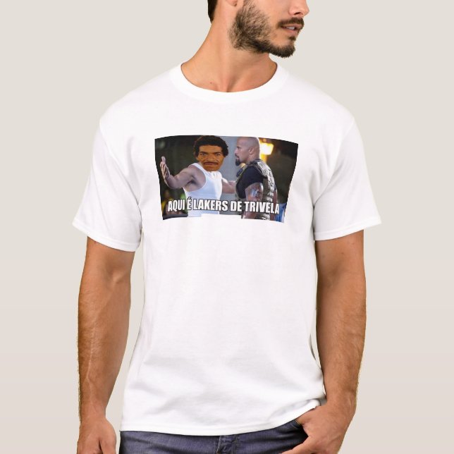 camiseta aqui é lakers de trivela (Frente)
