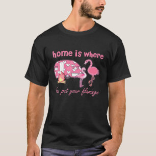 Camiseta Aqui É Onde Você Coloca Seu Flamingo