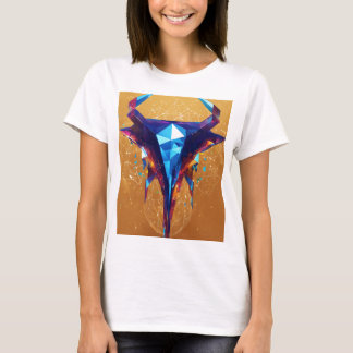 Camiseta Aqui está a design com uma emboscada de cristal