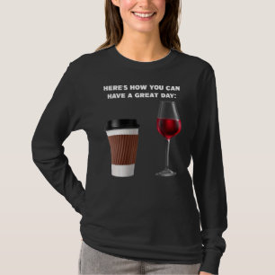 Camiseta Aqui está como você pode café Café de vinho